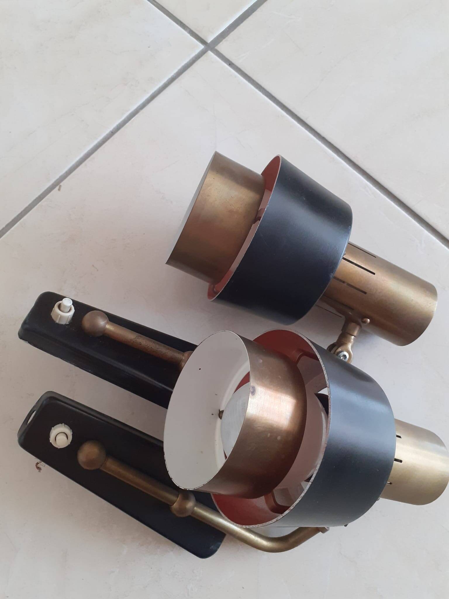 Pair of vintage Danish wall lights