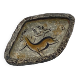Empty pocket in rock painting style / vintage / signed