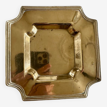 Old ashtray, pocket tray, in brass