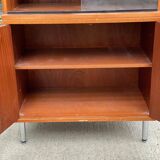 Chest of drawers buffet 2 bodies Scandinavian wooden display cabinet with 2 doors