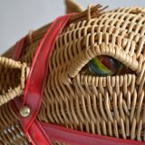 Rattan horse head 1960s 1970s