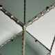Faux bamboo side table metal