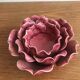 Vintage barbotine candle holder rare rose shape