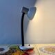 Vintage white and black metal desk lamp