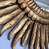 Italian Sunburst Mirror with Concave Mirror Glass