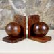 Pair of Art Deco bookends in cedar burl, France, 1930