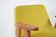 Vintage velvet armchair 366, designer J. Chierowski, restored, yellow velvet
