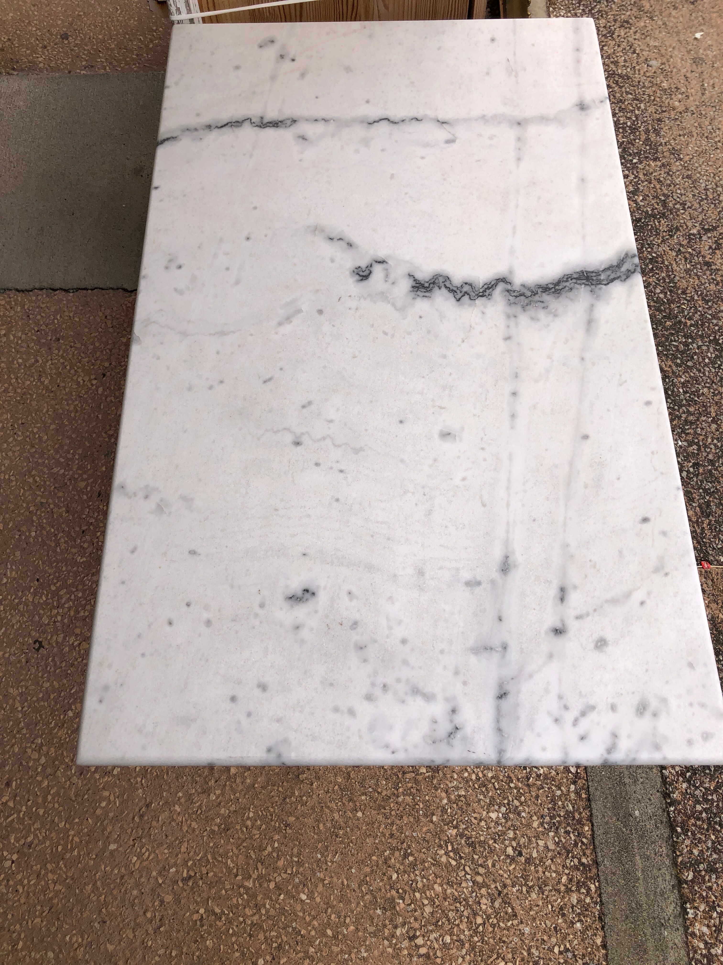 Bistro table on marble