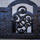 Viennese-style hammered iron flower planter holder Secession