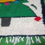 Handmade pure natural wool rug, size 100 x 200 cm