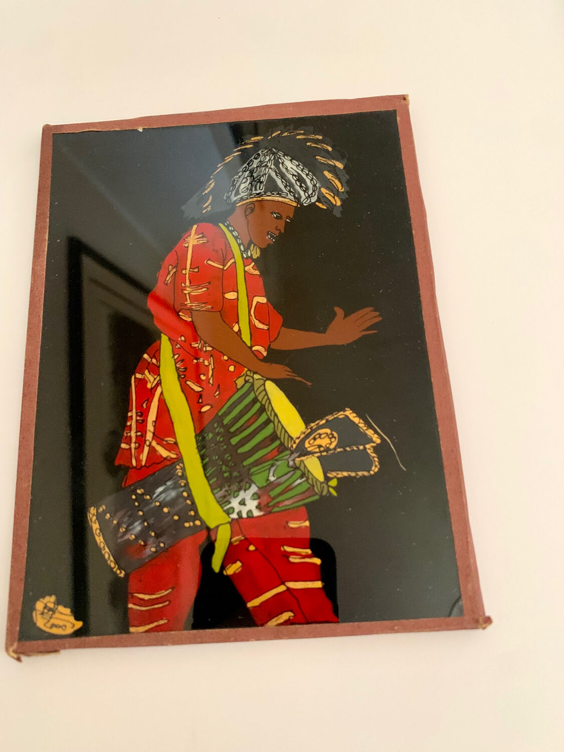 Six Suweer - painting fixed under glass