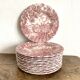 English porcelain dessert plates "the hunter" by Myott