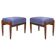 Pair of vintage purple stools from the mid-century, Edmund Homa, 1960s.