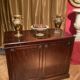 19th Century Italian Empire Mahogany Commode 2-Doors Cabinet