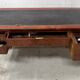 Louis XVI style flat desk in walnut and veneer, 19th century.
