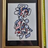 Screenprint after Jean Dubuffet, 1970s, gilded frame under glass, 21 x 31 cm