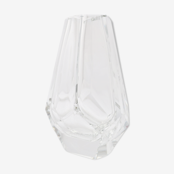 Multi-faceted glass vase