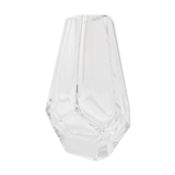 Multi-faceted glass vase