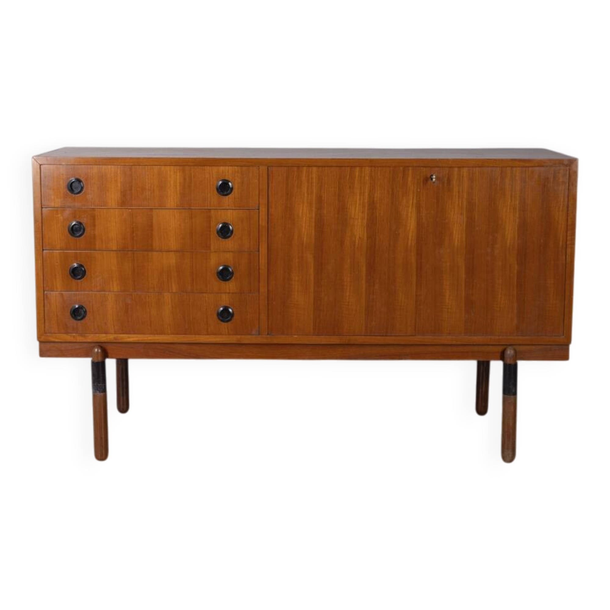 Vintage 1960s teak wood sideboard, italian design