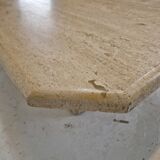 Italian coffee table in travertine, 1980s