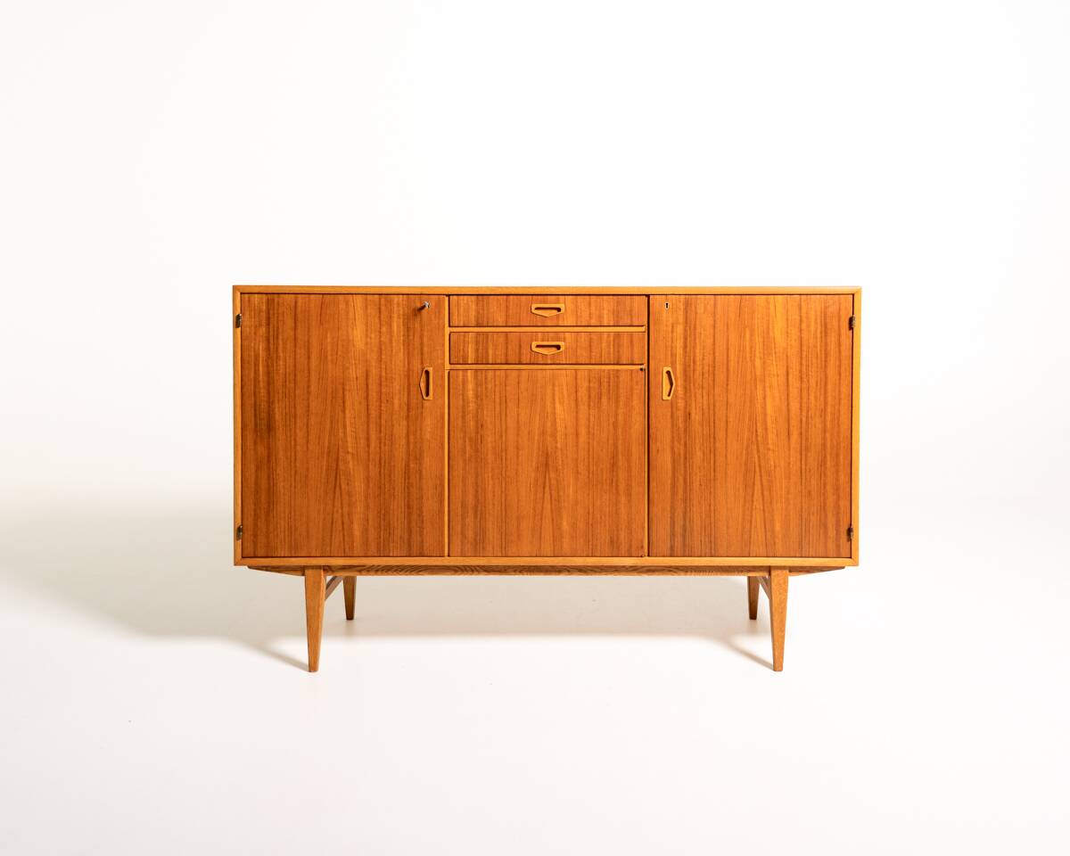 Buffet scandinave en teck et chêne, années 1960