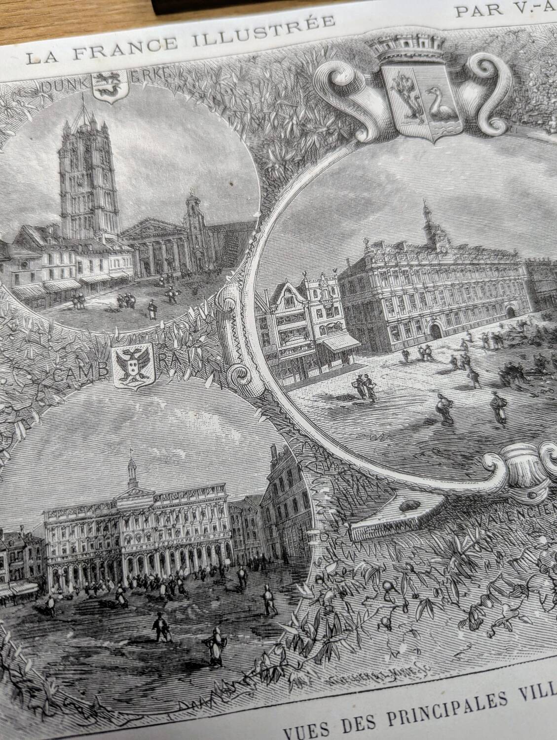 The main cities of the North, vintage engraving, printed in 1883.