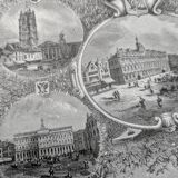 The main cities of the North, vintage engraving, printed in 1883.