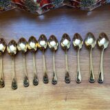 Twelve Golden Metal Coffee Spoons