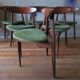 Set of six Danish teak tripod dining chairs, 1960