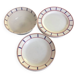 Assiettes et saladier décor basque