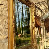 Large golden mirror
