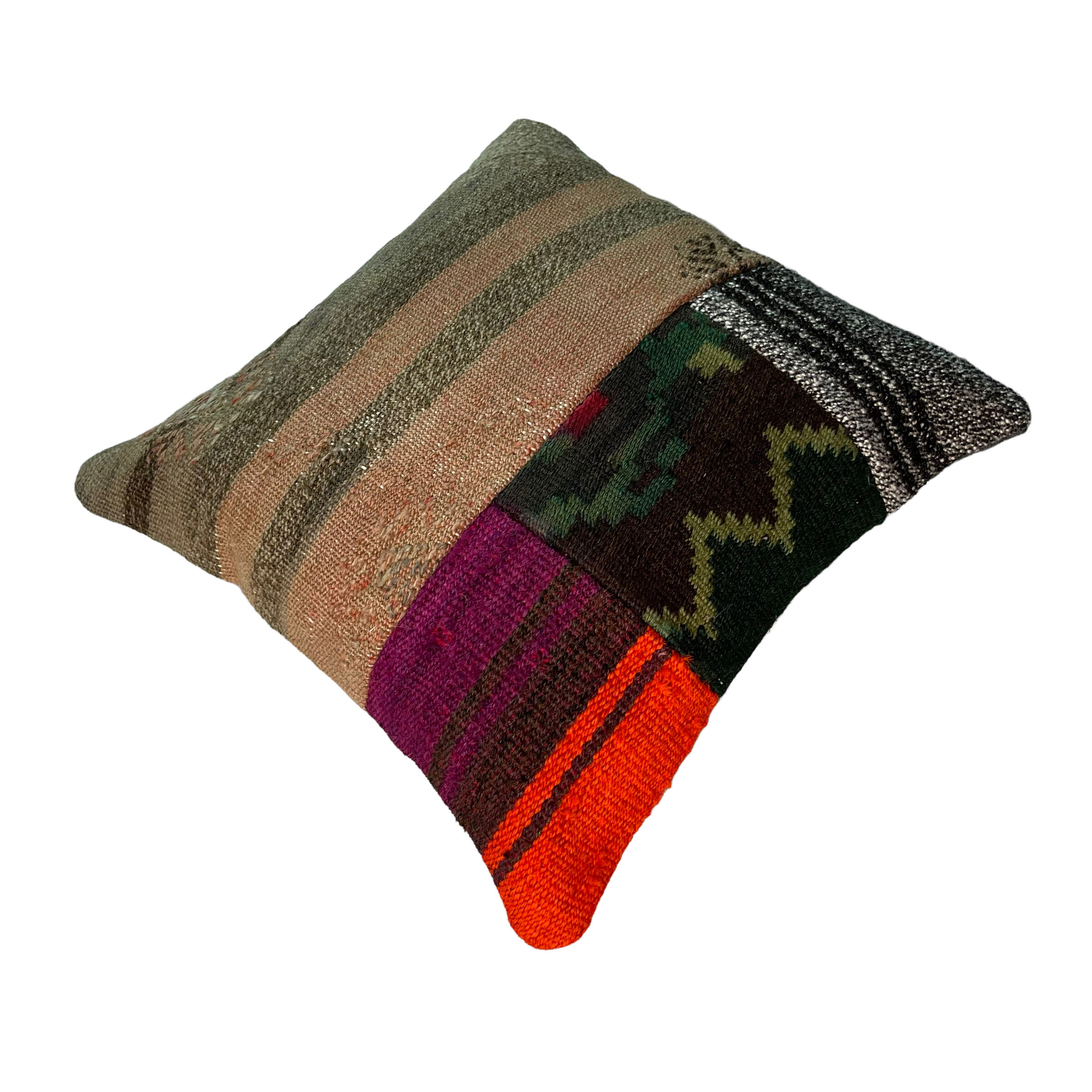 Vintage turkish kilim cushion cover 40 x 40 cm