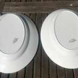 Two large Saint Amand edmont half-porcelain serving dishes