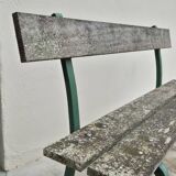Old patinated garden bench 1950s