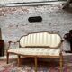 Natural wood sofa Louis XVI XVIII century