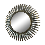 Deknudt convex sun mirror in metal, 70s