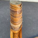 Rattan table vintage compass feet