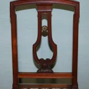 Set of Vintage Wooden Dining Chairs with Carved Details