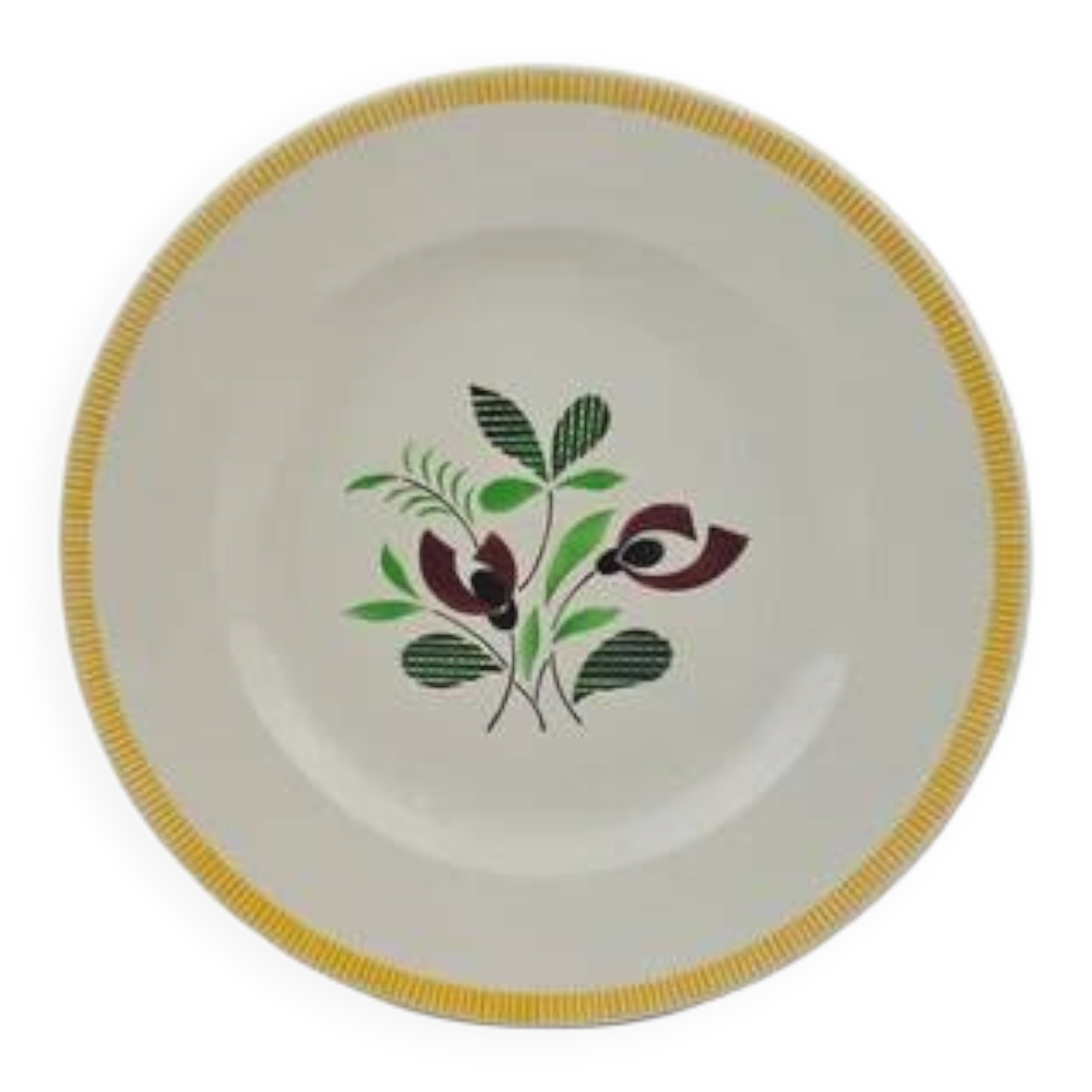 Large vintage plate model Pablo Digoin Sarreguemines