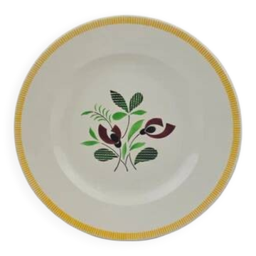 Large vintage plate model Pablo Digoin Sarreguemines