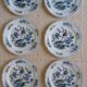 Ensemble de 6 assiettes plates Villeroy et Boch Phoenix Bleu