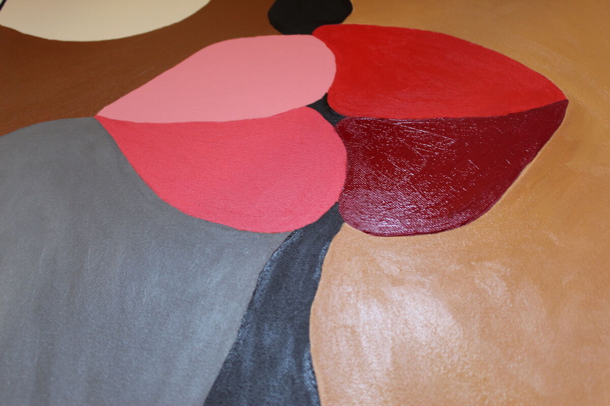 Colorful acrylic canvas 73x60 cm "The last of the kisses"