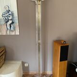 Plexiglass and brass floor lamp. 1970. Italy.
