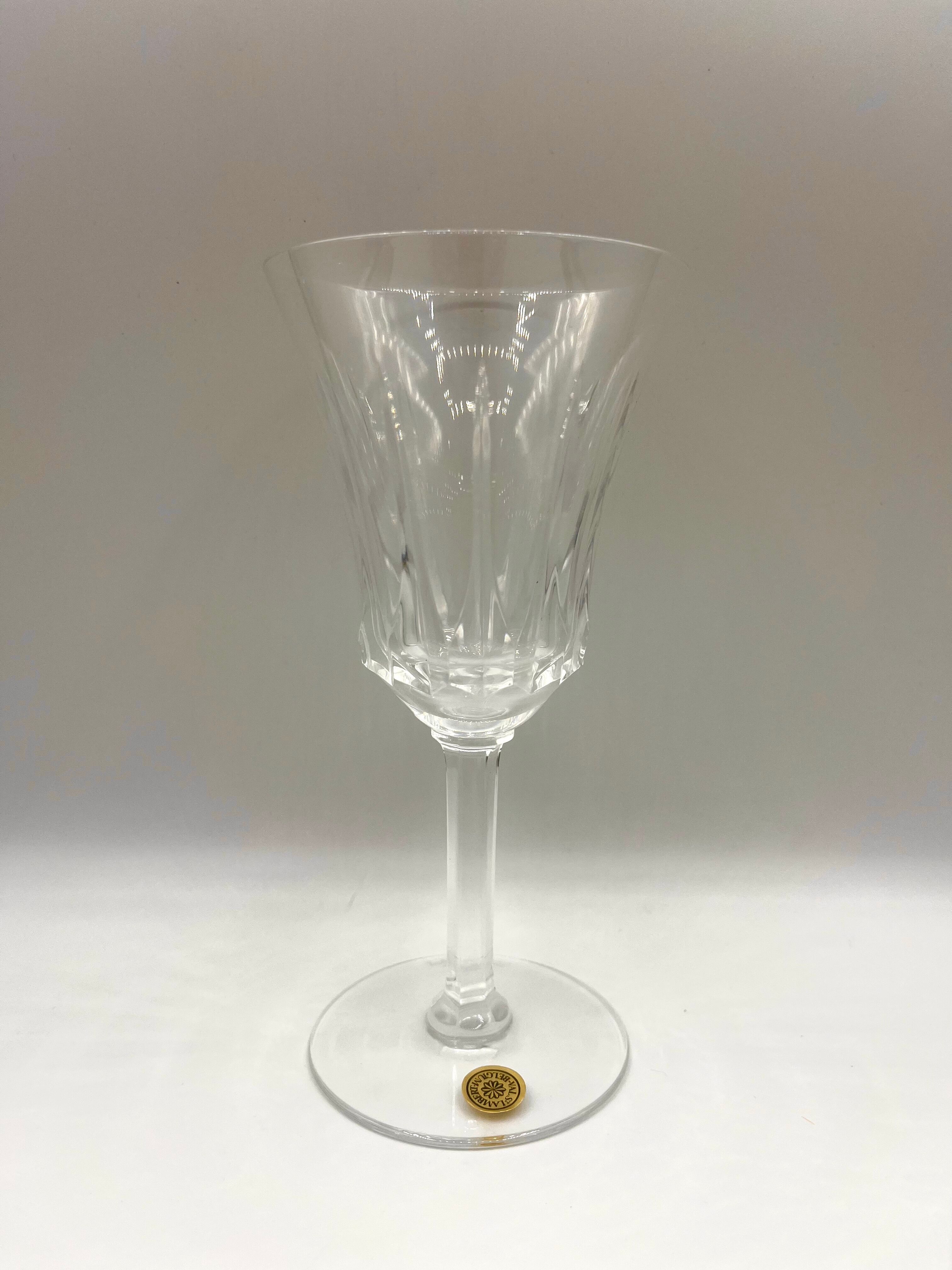 6 wine glasses Val Saint Lambert