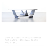 Vintage coffee table and chrome