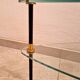 Coffee table end table in metal and black and gold glass - Design 1950/1960