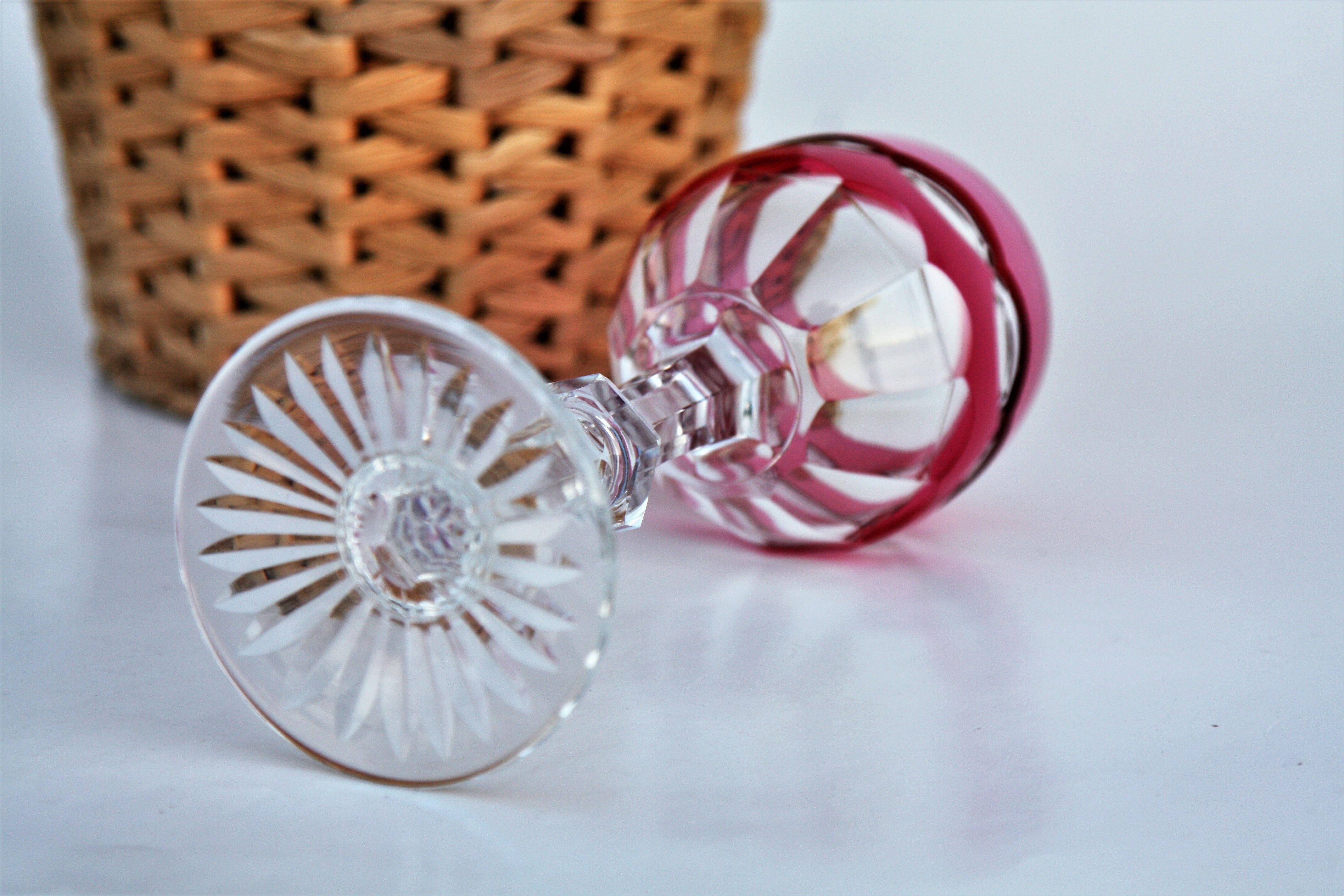 Rhine wine glass crystal St Louis Trianon