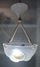 René Lalique, pendant light, opalescent chandelier, "Dahlias", signed, excellent condition.