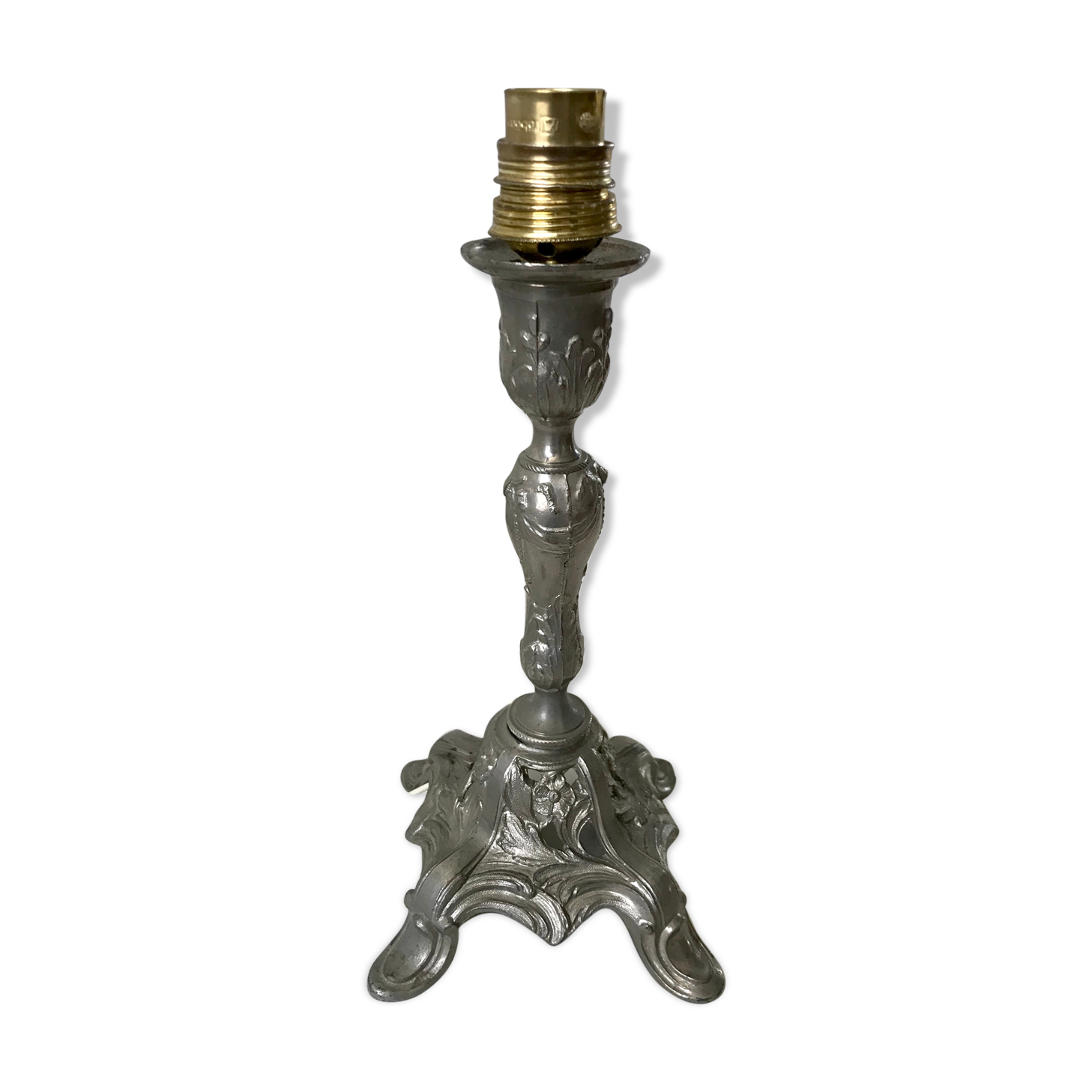 20s chrome brass candlelight legs
