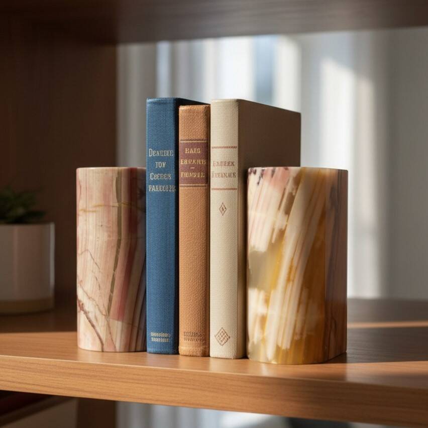 Pair of Vintage Imperial Onyx Bookends, Germany, 20th Century